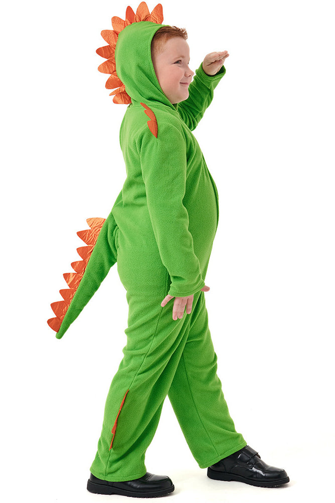 Disfraz de Dinosaurio Verde Niños, Una Pieza