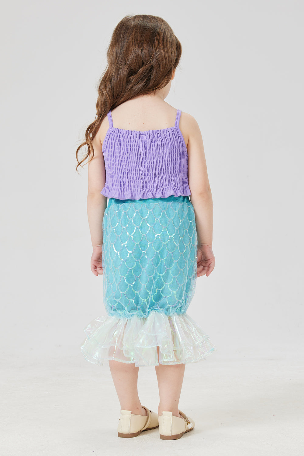 Disfraz Sirena Niña Tipo Conjunto, Azul