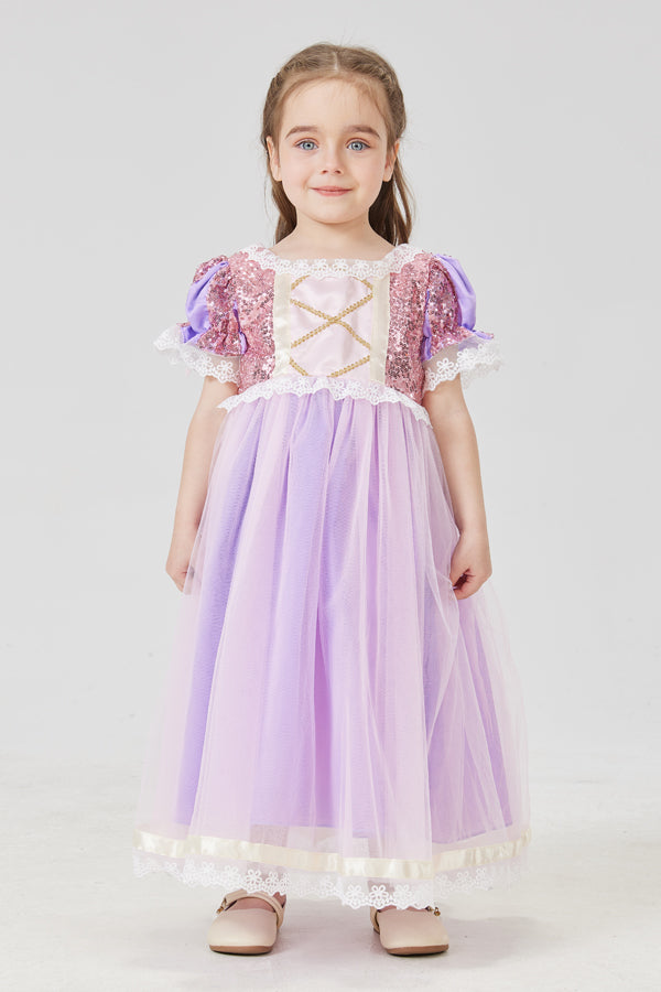 Disfraz de Rapunzel Niña - Manga Corta