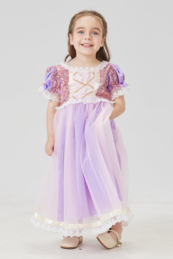 Disfraz de Rapunzel Niña - Manga Corta